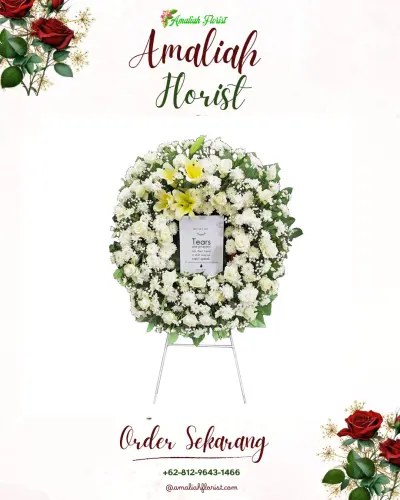 Krans Bunga Duka Cita di Air Manis